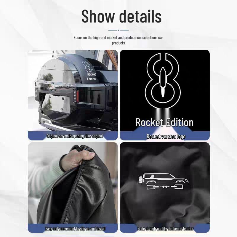Equation Leopard 8 Leather Spare Tire Protection Cover