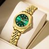 Watch Simple Temperament Women'S Light Luxury Watch Retro Niche Calendar Small Green Women'S Watch