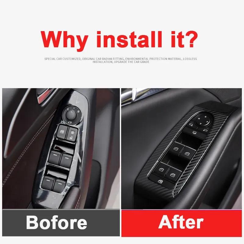 For Mazda 3 BP -  2024 2025 Stainless Steel Window Switch Panel Adjust Cover Trim Stickers Strips Garnish Decoration