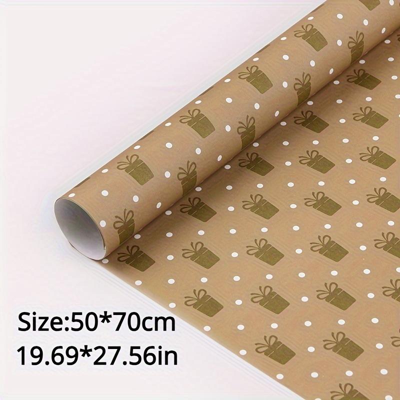 10Pcs Golden Gift Wrapping Paper Holiday Simple Light Luxury Plaid Stripes Diy Book Wrapping Paper Gift Paper
