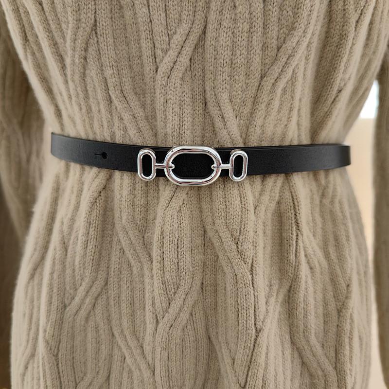Handcrafted Leather Waist Belt For Women Alloy Clasp Designed Casual Formal Wear