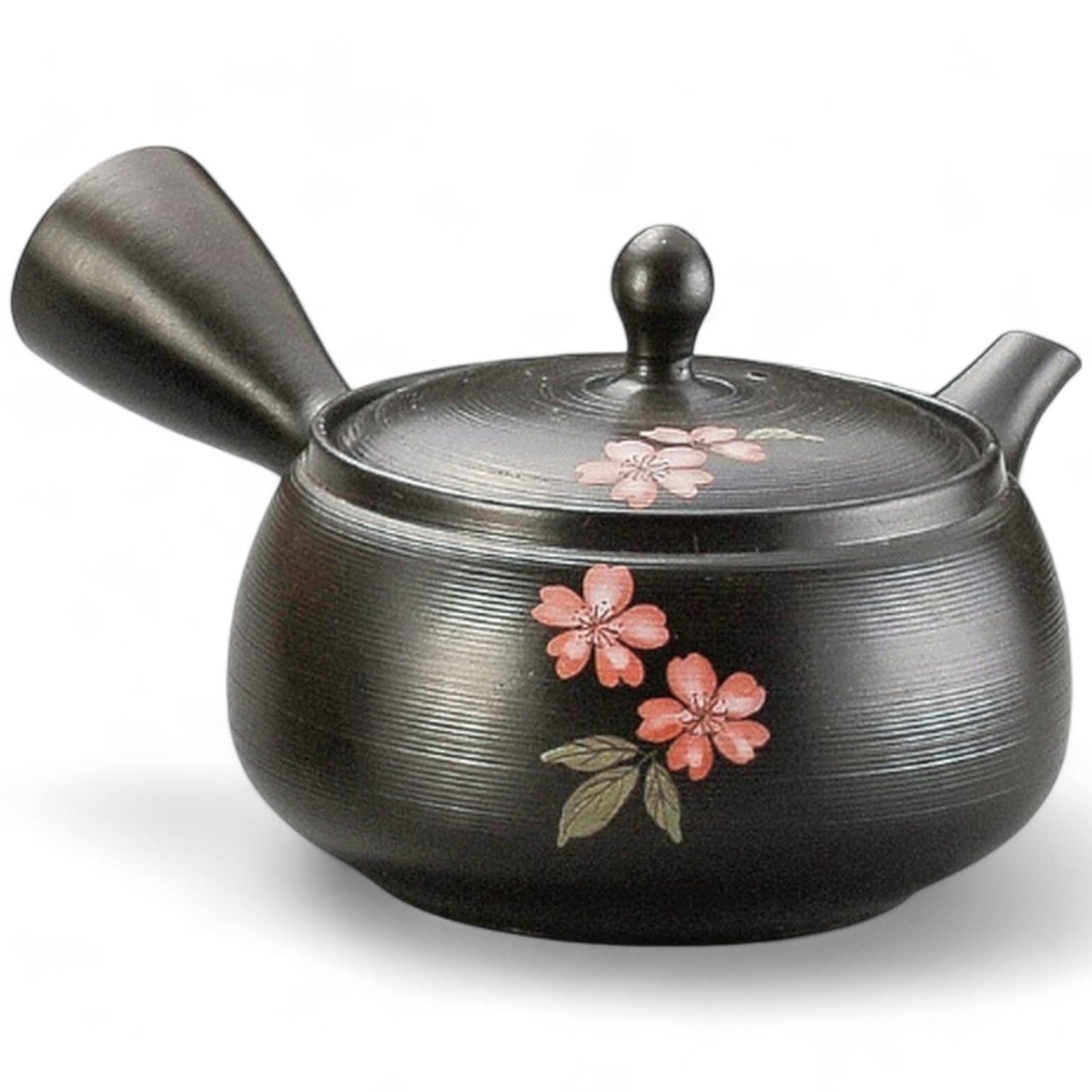 

Ностальгический чайник Токонамэ с чаем Сделано в Японии J-kitchens Эпоха Сёва Чайник, Керамика, Оби-мэси (Полосатая сетка) Сито, 370 мл,