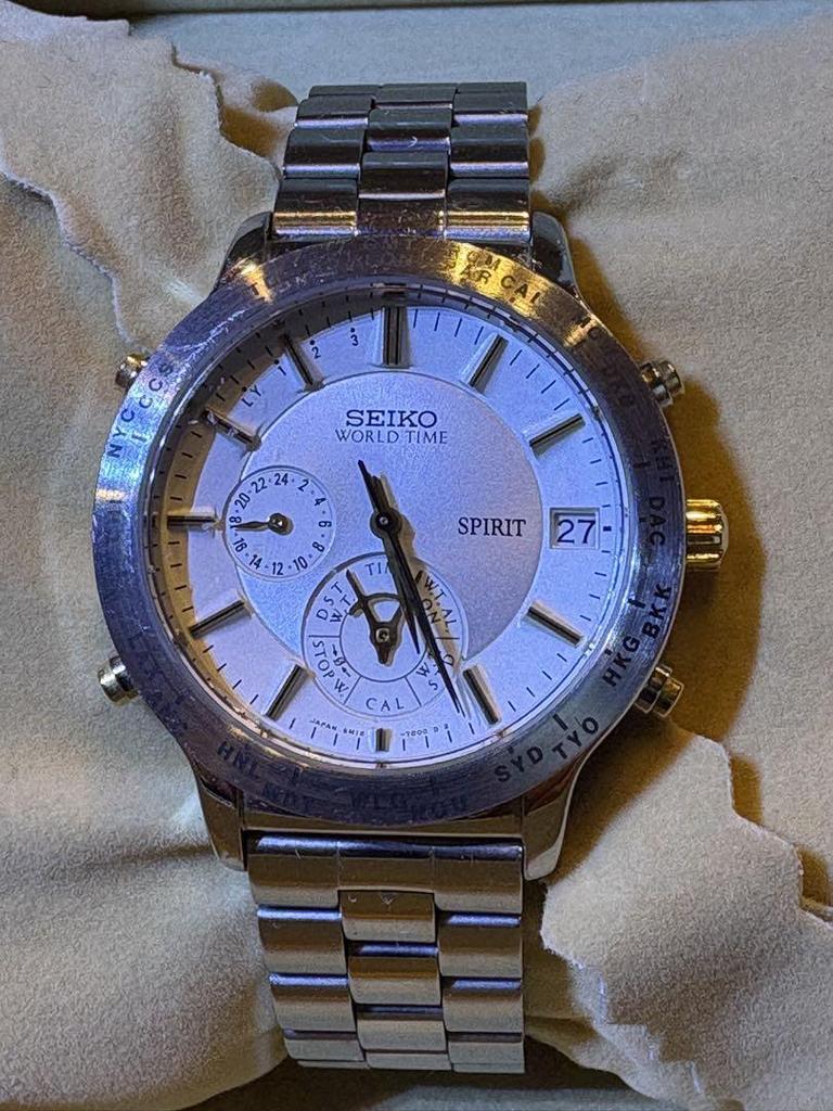 [USED] SEIKO WORLD TIME SPIRIT Watch Battery Replaced In August 2017