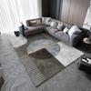 Modern Geometric Area Rug Black Gray and Gold Non-Slip Washable Carpet for Living Room, Bedroom, Home Decor