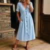 1116 European, American spring and summer new women's clothing casual loose fashion short sleeves, women's casual loose anti-hemp