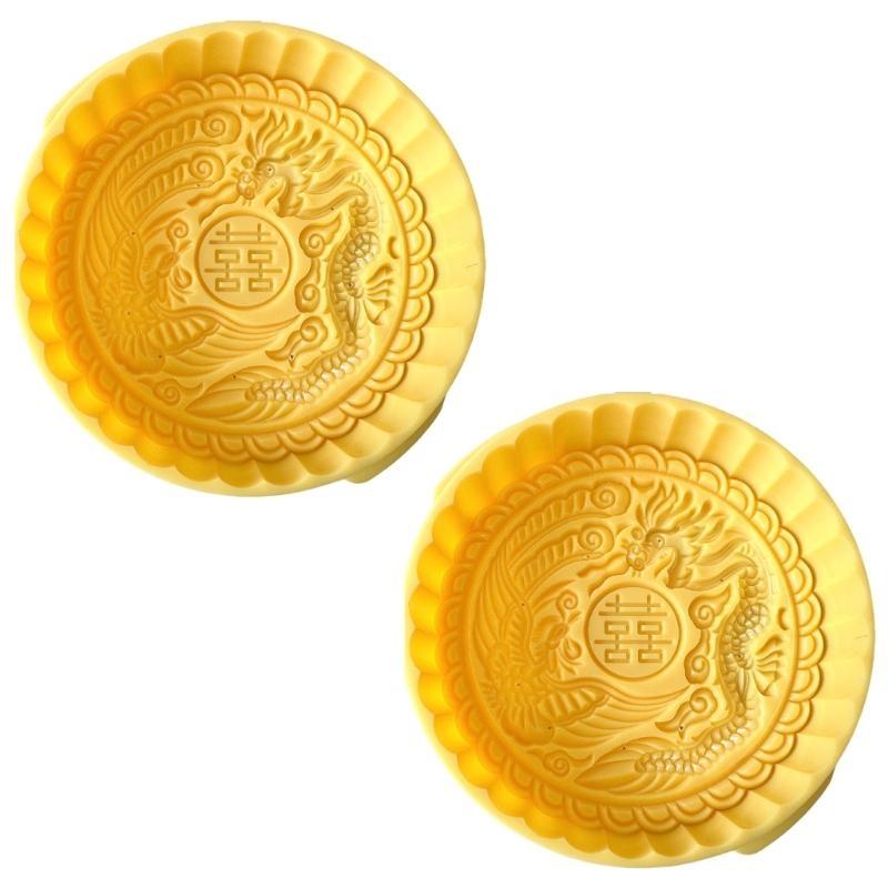652F 2Pcs Traditional Pattern Cake Mold Cake Decorating Tool Cookie Dessert Mold Hand Press Pastry Mold Baking Accessories
