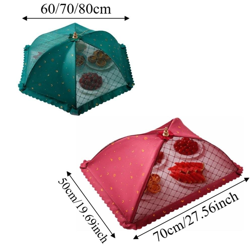 Umbrella Shape Food Cover Breathable Mesh Dining Table Dish Tent Pop-Up Mesh Screen Kitchen Use