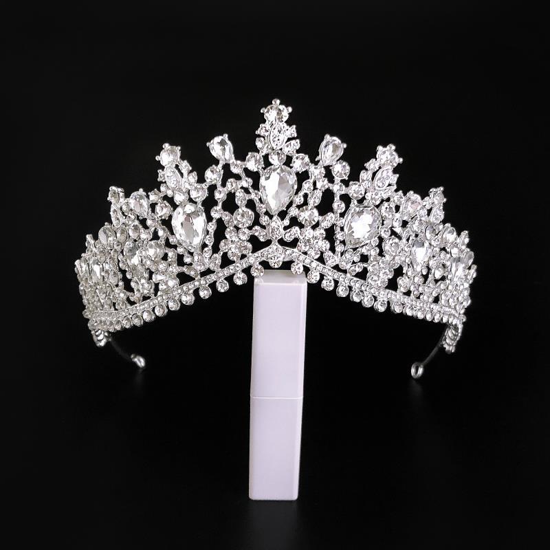 

New Korean Style White Rhinestone Wedding Crown Popular Bridal Headdress Hair Comb Wedding Accessories