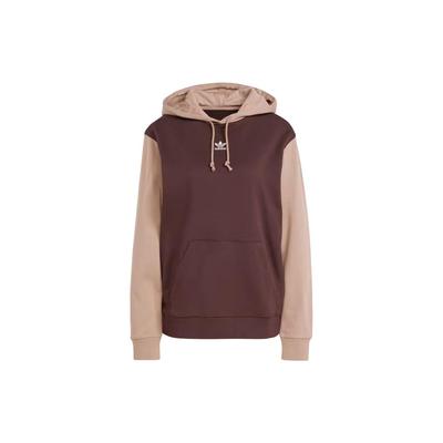 Originals Neutral Court Colorblock Logo Hoodie Sweatshirt Women Tops Shadow-Brown IS5243