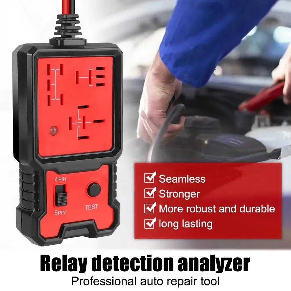 Universal 12V Car Relay Tester - Battery & Alternator Diagnostic Tool for Auto Electrical Systems