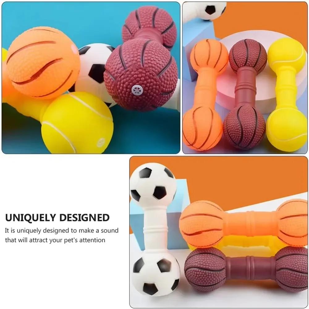 Dog Ball Toy Interactive Dog Toy Fun Giggle Sounds Football Basketball Shape Teeth Cleaning Bite Resistance Squeaky Dog Ball Toy