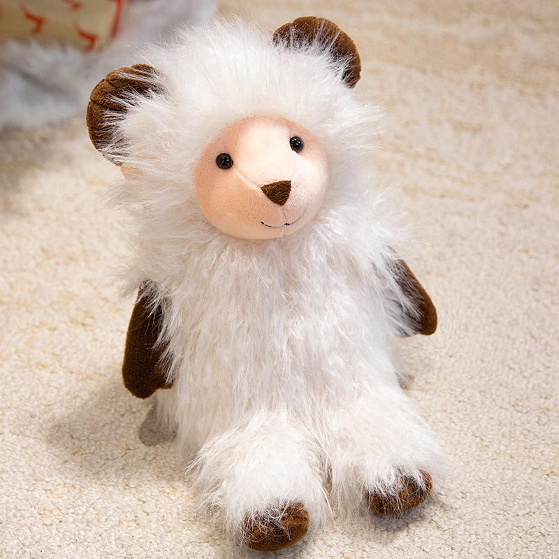Year of the Sheep Meimei Plush Toy: Soft Sheep Doll Cushion for Kids 30cm (0.25kg)