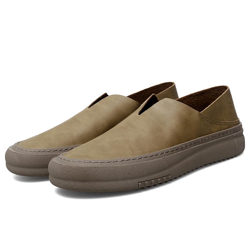 

Летняя мужская обувь ручной работы, дизайнерская повседневная обувь для мужчин, роскошные брендовые кожаные деловые туфли, удобные мягкие нескользящие мокасины для вождения 38 хаки