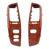 Dashboard Air Vent Wooden Grain Dash Left Right Air Outlet Kit with Frame Panel for Land Cruiser FJ100 1998‑2007