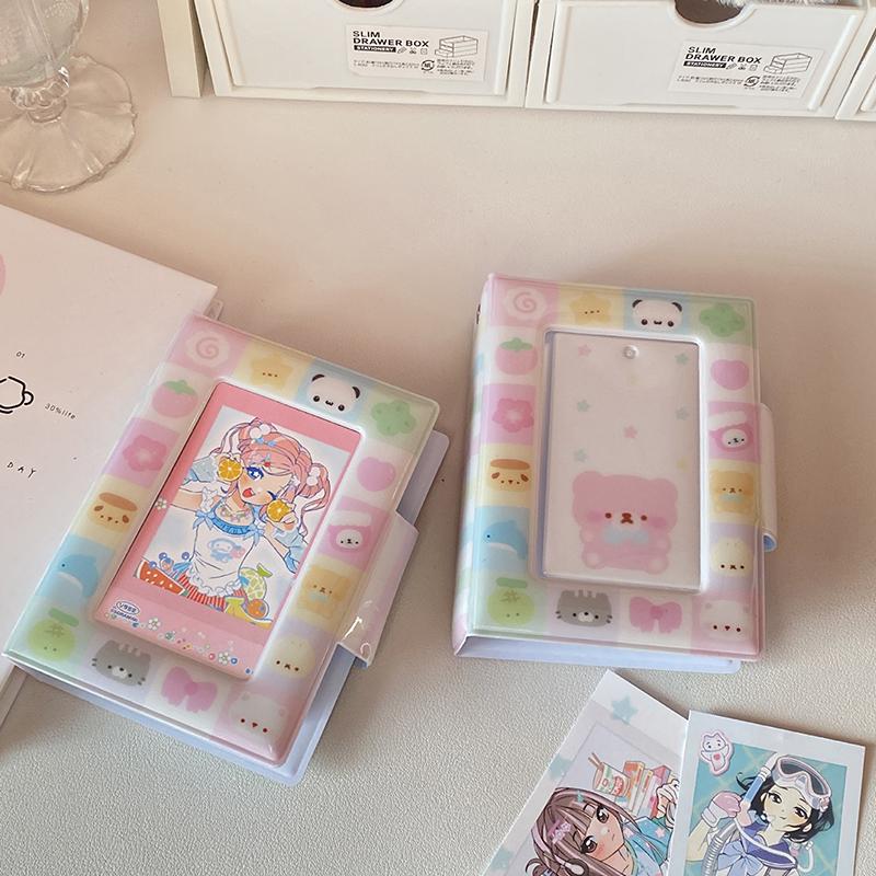 Mini Photo Album Card Binder Photo Card Holder Creative 3 Inch Kpop Album Cartoon Cute Photocard Holder Idol Photo Holder