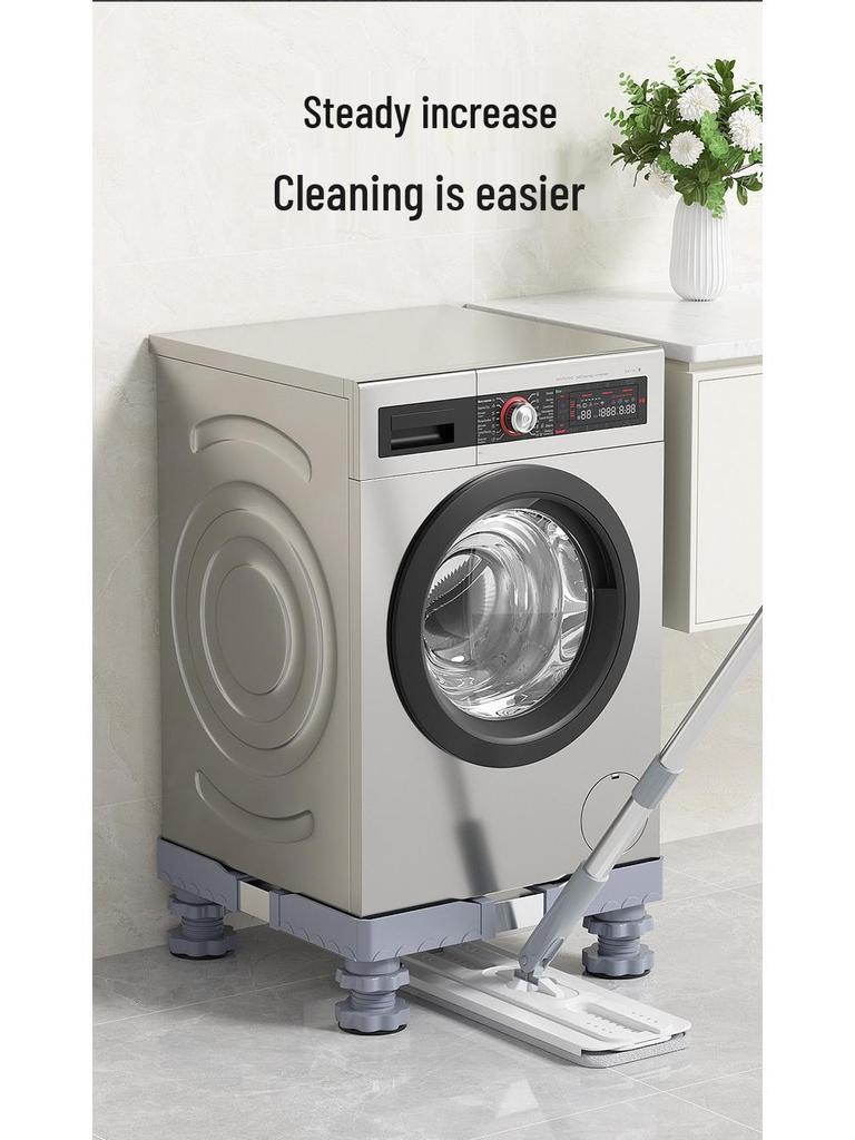 Universal Heavy-Duty Washing Machine Base Stand - Moisture & Shockproof, Adjustable for Top & Front Load Models