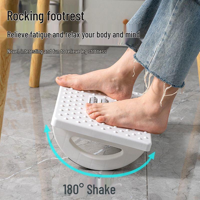 Adult & Children's Semicircle Rocking Footrest: Non-slip Footstool for Home or Office