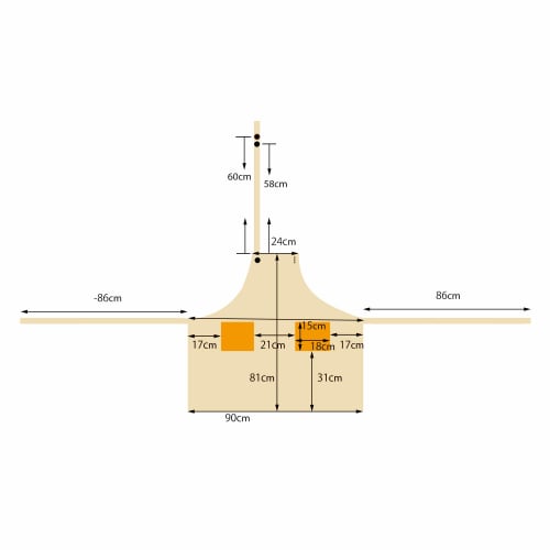 Simple Apron, Cafe Style, Basic Type (6 Colors Available) (Black)