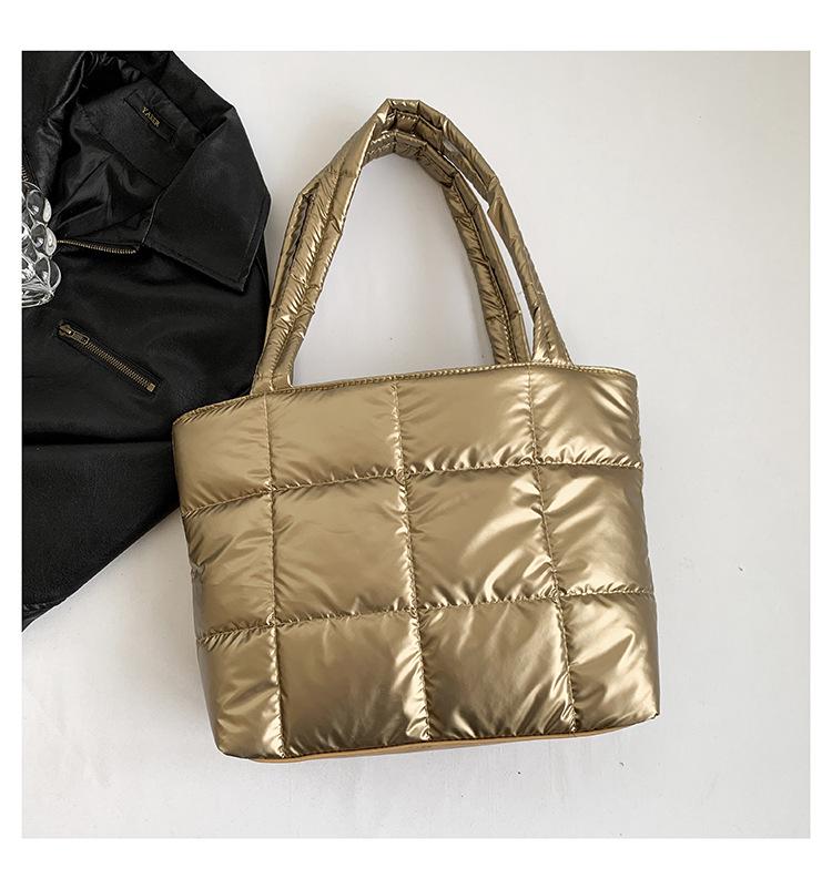 Koreanischer Stil 2024 Schicke Damen Baumwoll-Schultertasche - Leicht, Modisch, Eimertasche