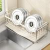 Carbon Steel Dish Rack Holder Rustproof Multifunctional Kitchen Sink Rack Portable Convenient Drain Drain Tray Household