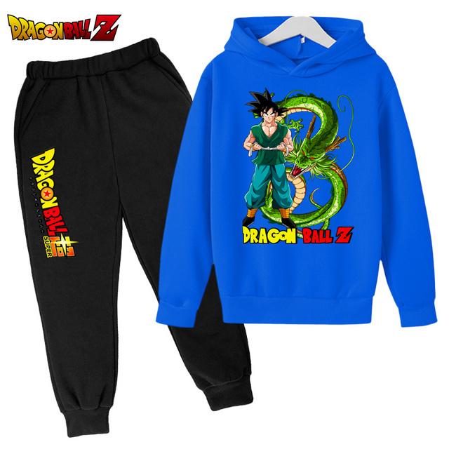 2026 Boys and Girls Seven Hoodie Kids Cartoon Goku Sweatshirt Children's Simple Fashion Top Boys and Girls Clothing Dragon Ball