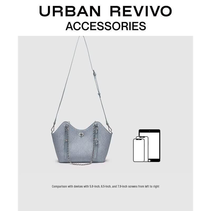URBAN REVIVO Quilted Chain Shoulder Bag