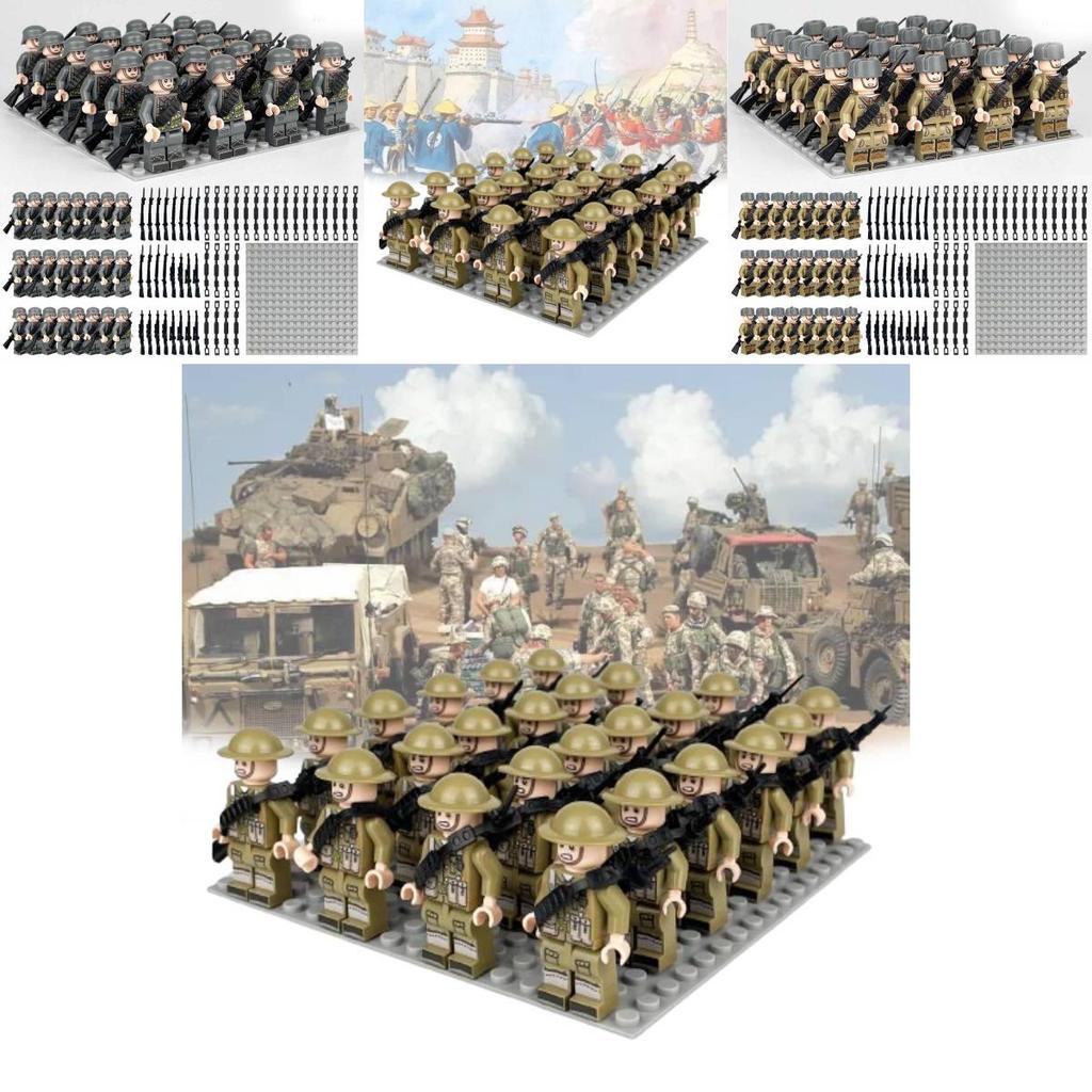 Small Particle Soldier Building Blocks Durable Abs Plastic Construction