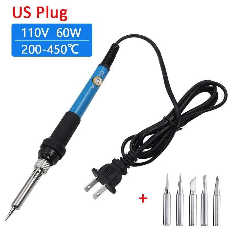 Soldering Iron 60W Adjustable Temperature Electric Solder Iron Rework Station Mini Handle Heat Pencil Welding Repair Tools