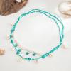 Salircon 3 Pcs/Set Summer Ocean Beach Bohemian Belly Waist Chain Trendy Rice Beads Acrylic Conch Starfish Pendant Body Jewelry
