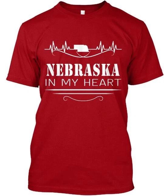 Nebraska In My Heart - TTshirt Made in the USA Size S to 5XL S