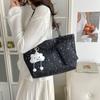 Sac à Bandoulière Grande Capacité Nouveau Printemps Polyvalent Sac sous le Bras Tendance Style Doux Sac Fourre-tout Portable Sac pour Femme