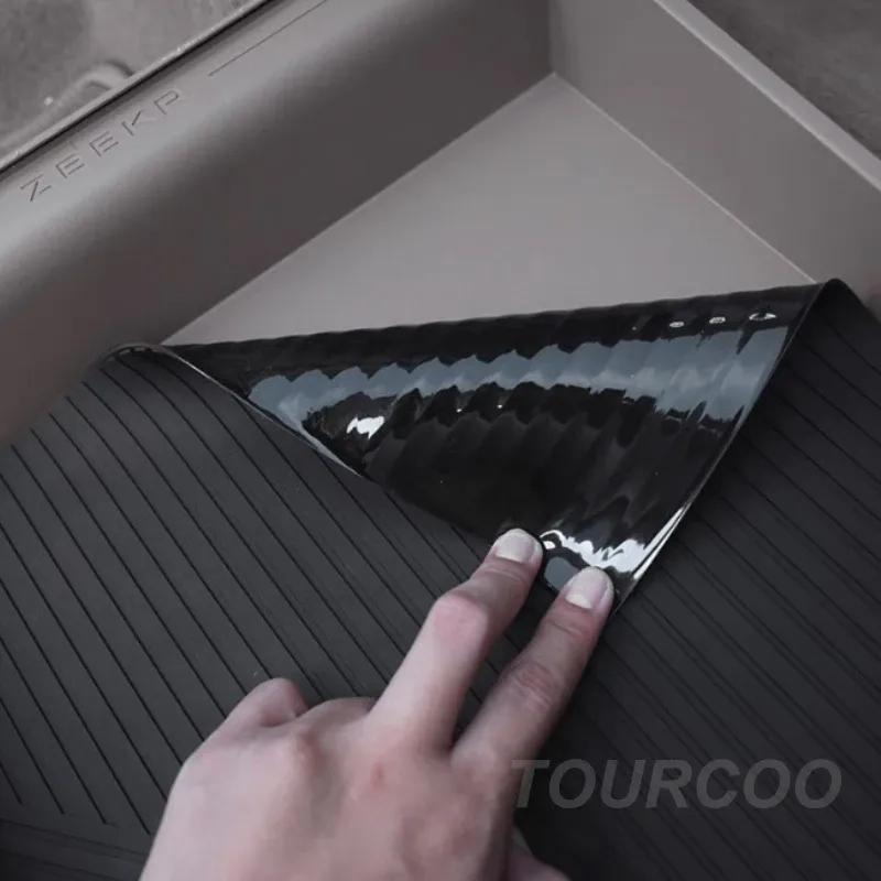 For ZEEKR 7X 2024 2025 Silicone Anti-slip Protective Pad Mat for Storage Box under Back Seats Car Accessories