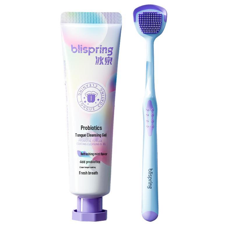 Blispring Tongue Cleaner Gel & Brush Set