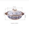 Ceramic Casserole Japanese Clay Soup Pot Hand Painted Arabesque Cookware Stew Pot Kitchen Home Small Saucepan Cooking Supplies