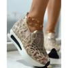 Fashion Women's Muffin Sneakers Sequin Slip On Casual Shoes Round Toe Bling Bling Contrast Paneled Low Heel Sequin Slip On Sneakers