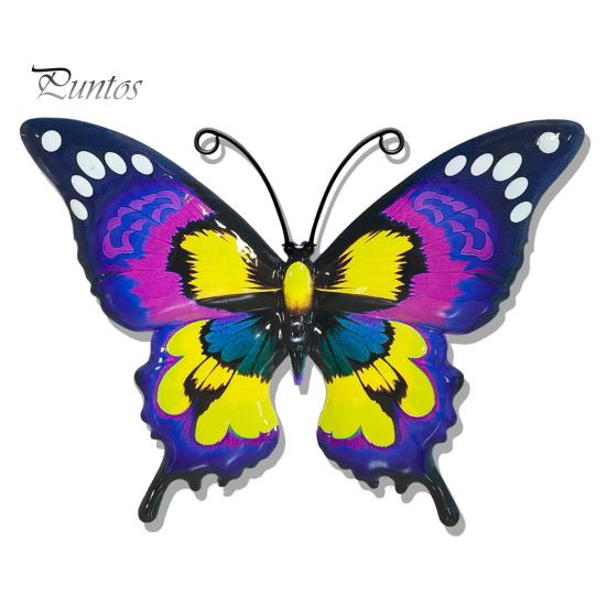 Metal Butterfly Wall Art Decor for Garden Yard Patio, Large Iron Whimsical Hanging Sculpture, Outdoor Fence Farmhouse Backyard Accents