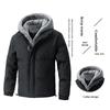 Winter New Thick Plus Size Warm Men's Fake Two-piece Trendy Cotton Jacket with Loose Zipper and Casual Cotton Jacket for Men