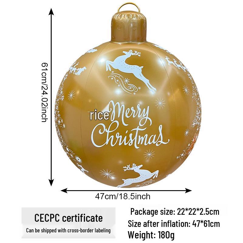 Cross-Border Christmas Courtyard Decoration: PVC Lantern & Inflatable Christmas Ball Set