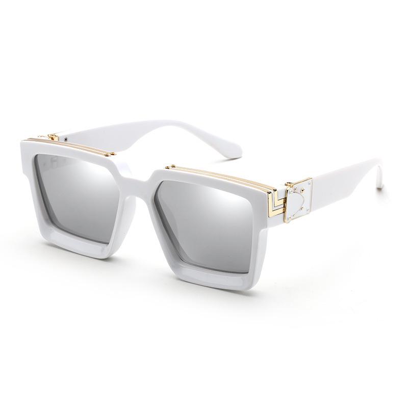 Fashion Luxury Oversized Square Sunglasses UV400 Protection Shield Big Frame For Women Men Classic Design