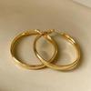 Elegant Retro Thick Round Circle Earrings for Women Simple Metal Big Hoop Earrings Wedding Engagement Aesthetic Jewelry
