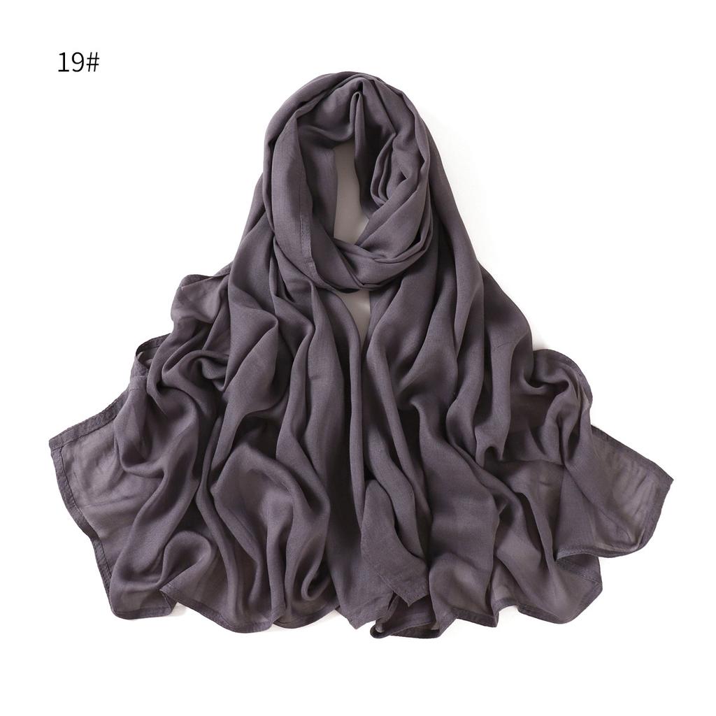 New Cotton Linen Scarf For Women Girls Students Autumn Winter Solid Color Long Scarves Soft Viscose Shawl Female Wrap Shawls