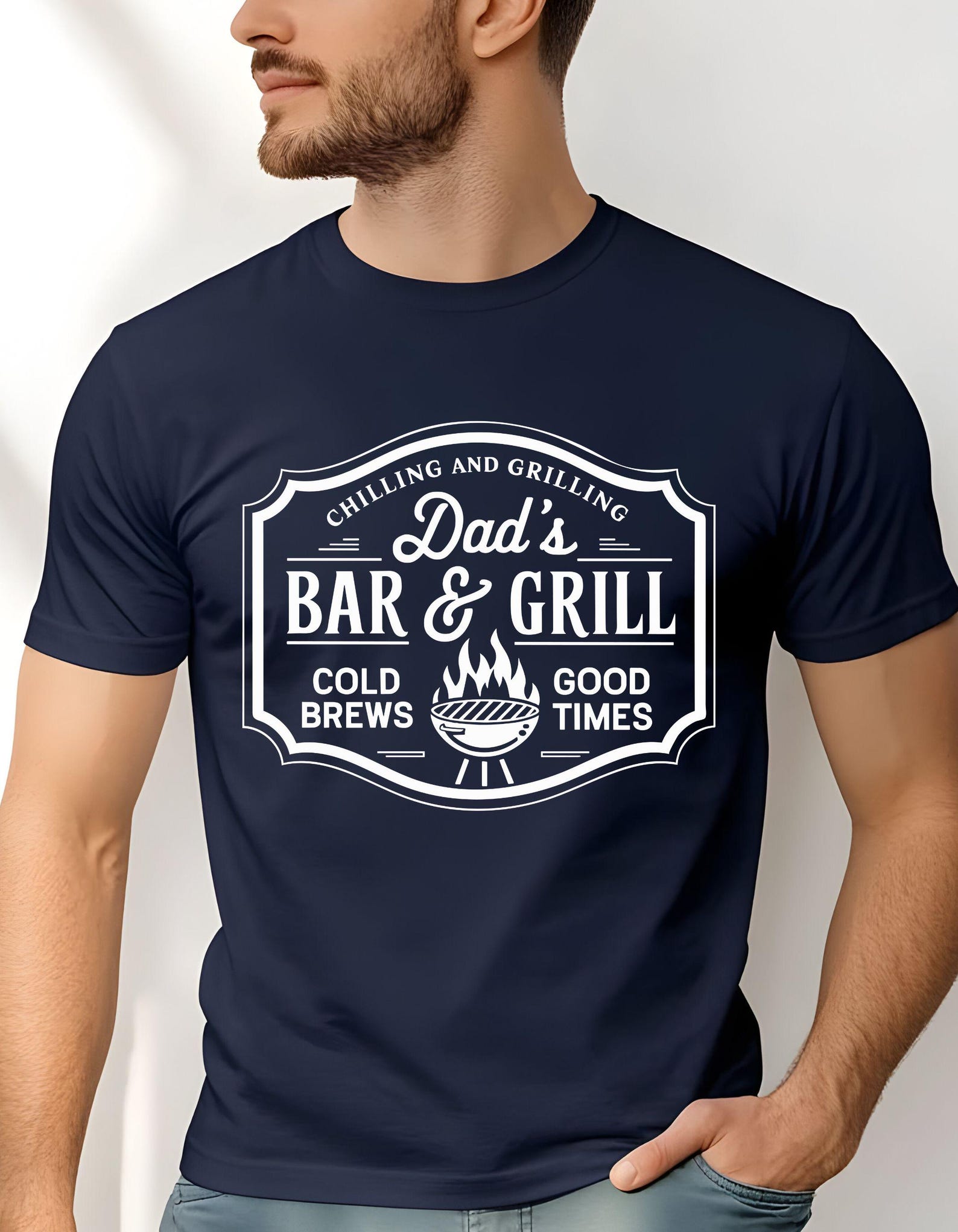 Dad s Bar & Grill T-Shirt | Unisex BBQ Shirt, Father s Day Gift, Grilling Apparel, Summer Cookout Tee, BBQ Party Outfit, casual wear 4XL