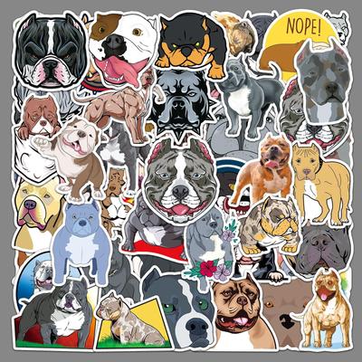 50PCS Creative Bulldog Stickers for Skateboards, Luggage, Laptops, Cars, and Motorcycles