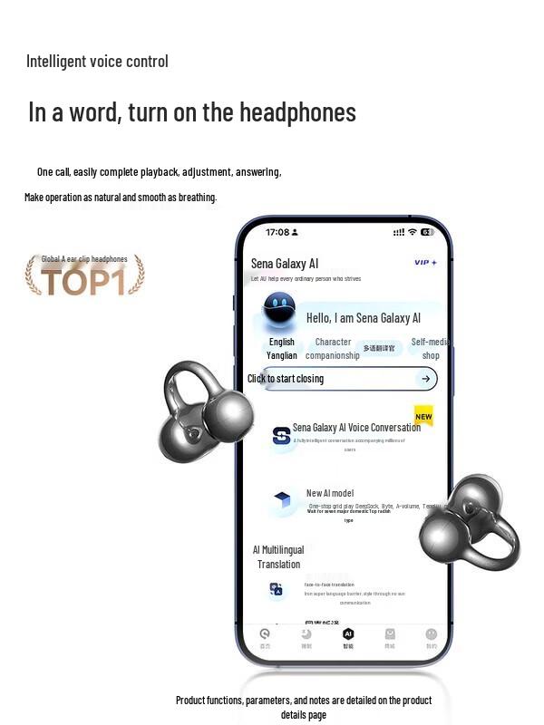 SANAG S8S Ultra AI Translation Open-Ear Wireless Headphones