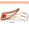 Simple Designs Metal Hair Clip with Double Grip Snap Barrettes for Women Hair Secure Hold and Electroplated Color