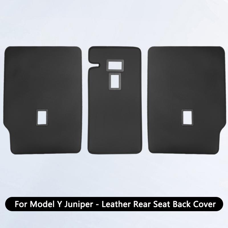 Rear Seat Back Cover For Tesla Model Y Juniper / Launch Leather Backrest Protector All Weather Split Cargo Liner Anti-dirty Pads