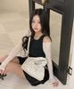 Atil Studio Dot Silk Dewey Mini Ribbon Dot Shoulder & Crossbody Bag _ [White]