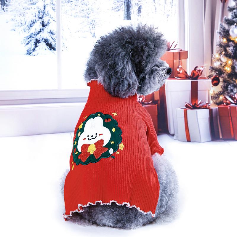 

Autumn/Winter Pet Embroidered T-shirt Vest for Dogs & Cats - Warm Outdoor Walking Outfit Medium