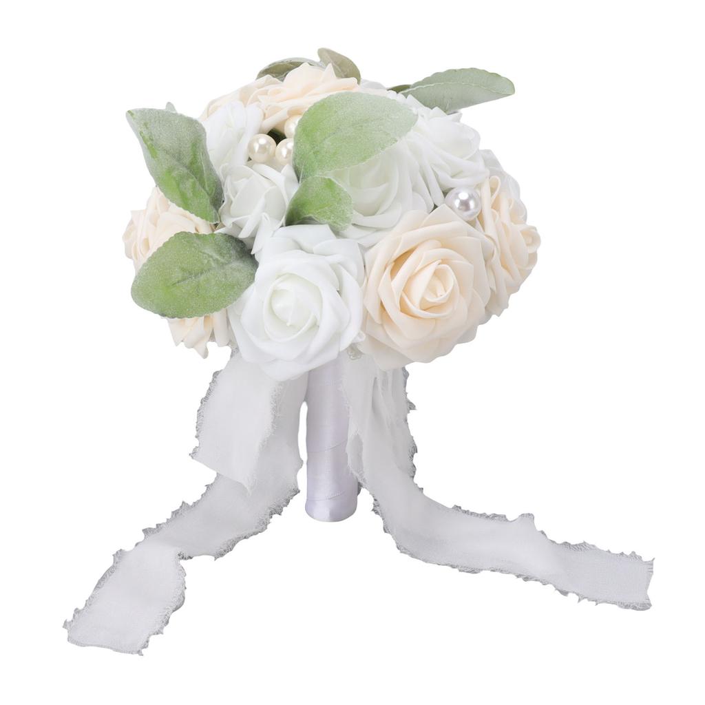 Wedding Bouquet Vivid Color Holding Flowers Romantic Handmade Elegant Holding Flowers For Parties Offices Shops Gardens