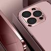 Love Heart Pattern Pink Metallic Tempered Glass Phone Case For iPhone 11 12 13 14 15 16 17 Pro Max 15 Plus 17 Air 16E Cover